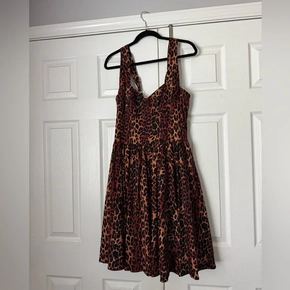 XL Pinup Couture Deadly Dames Leopard Print Vera Dress - Picture 4 of 6